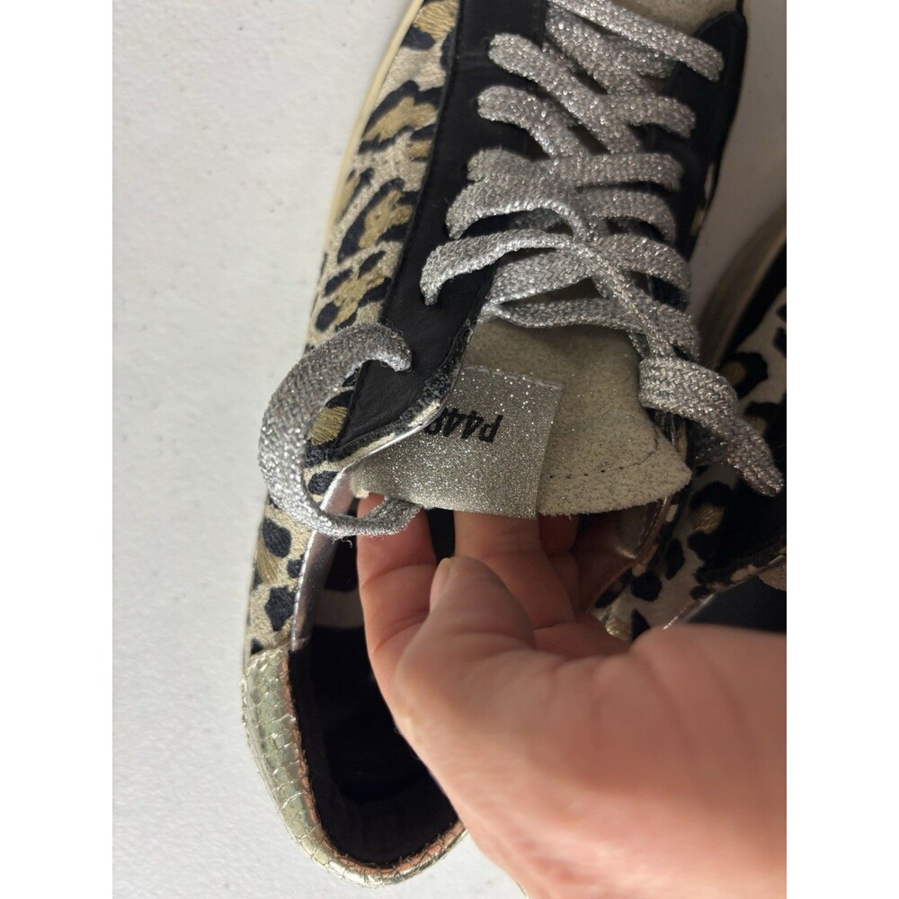 P448 Womens Leopard Print Lace Up Low Top You Can Surf Later Sneakers 37 - Picture 9 of 14